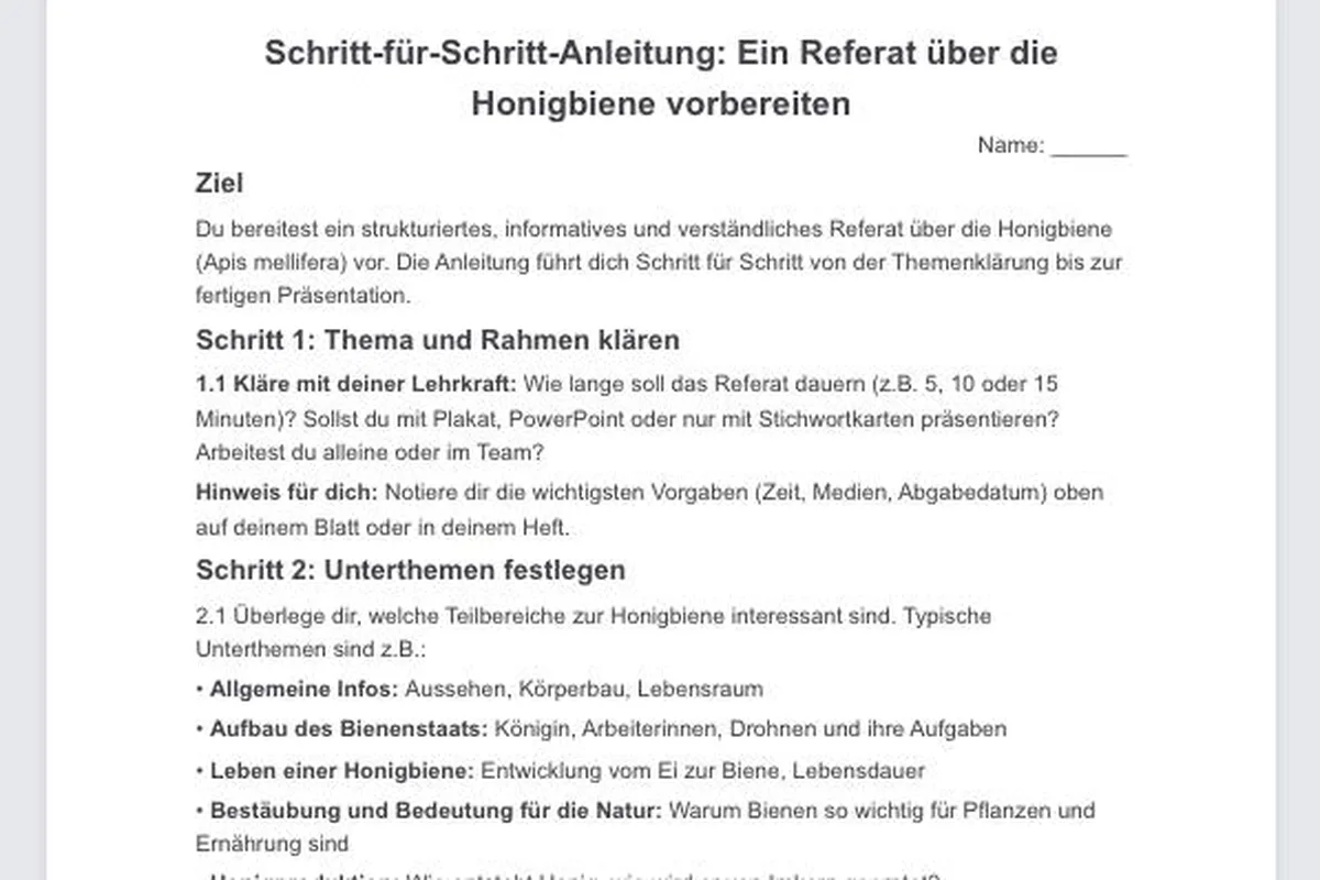 Themendetaillierer von KI Schulgenie zerlegt eine Aufgabe in verständliche Schritte mit einstellbarem Schwierigkeitsgrad